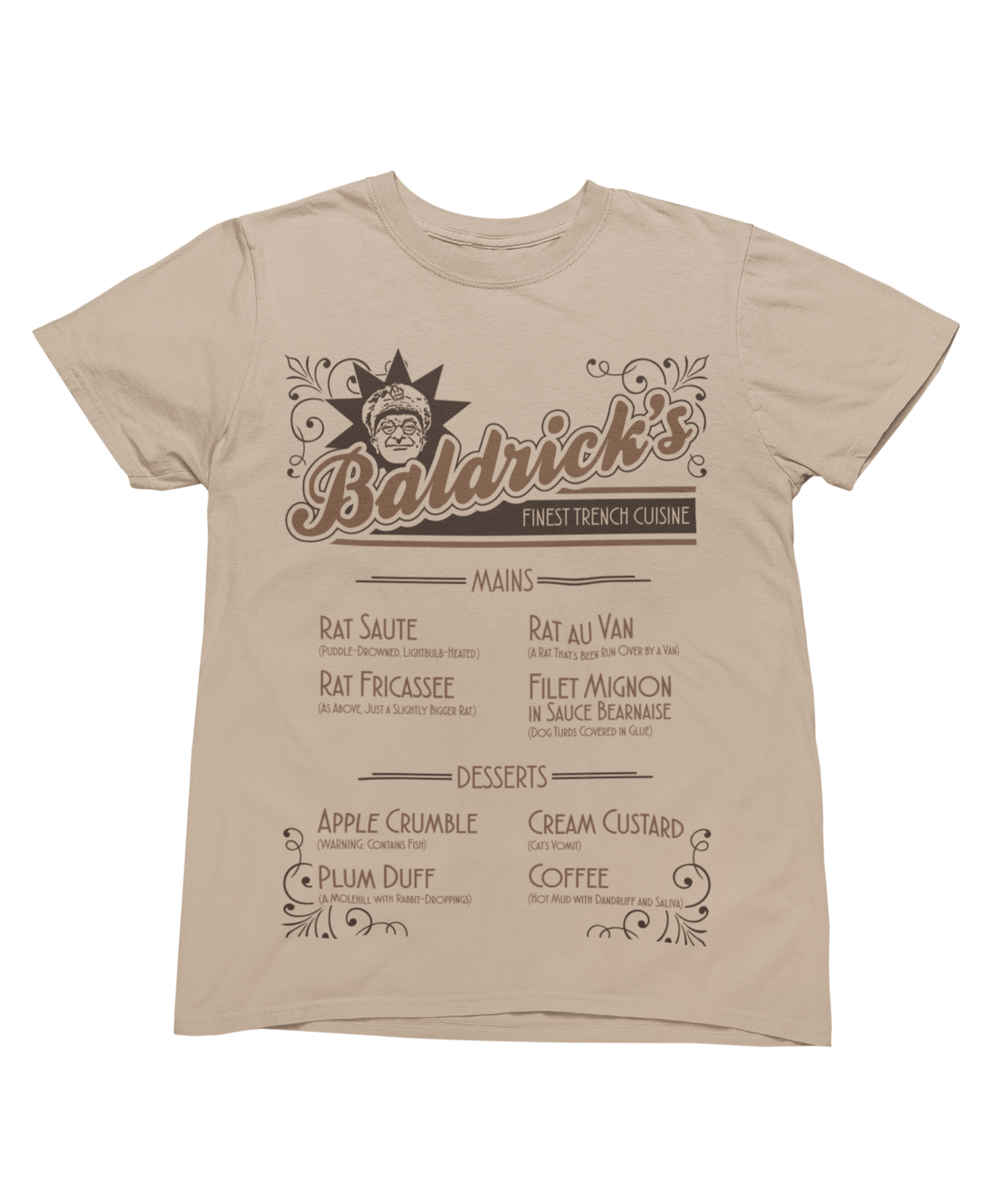 Baldrick's Trench Cuisine T-Shirt - 8Ball