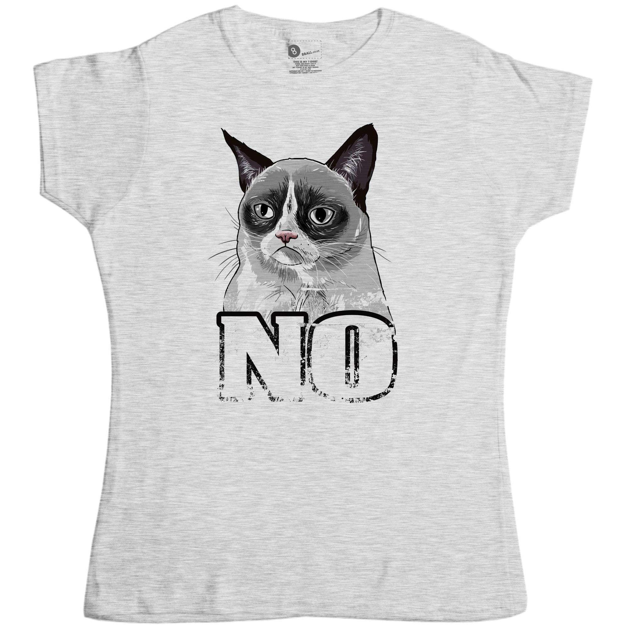 Grumpy Cat No Womens T Shirt 8Ball