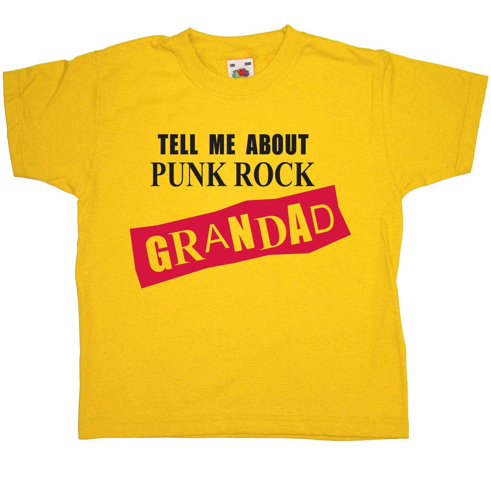 Tell Me About Punk Rock Grandad Childrens T Shirt